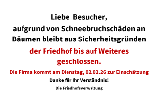 Bis 2.2.26 geschlossen