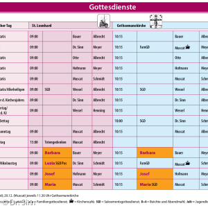 Gottesdienste St. Leonhard-Schweinau